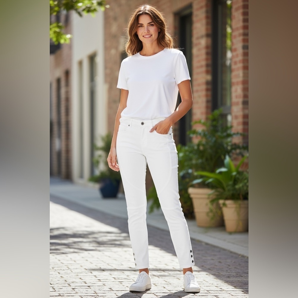 Peruvian Connection Ryder Pants Cream Size 4 - Picture 2 of 10